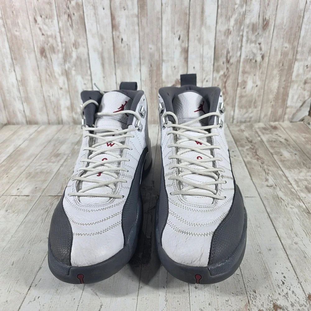 Jordan 12 Retro White Dark Grey Mens Size 13 Sneakers 130690-160 2019 Basketball